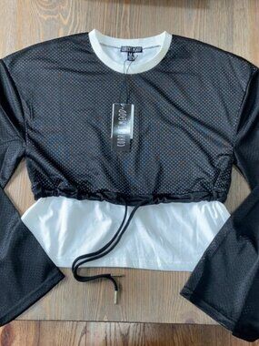 NEW Current Mood black/white Cropped Top